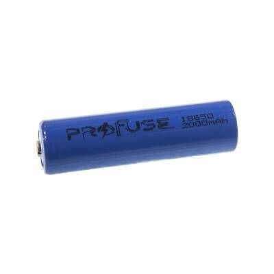 3.7V 2000mAh 18650 Li-ion Şarjlı Pil - Başlı