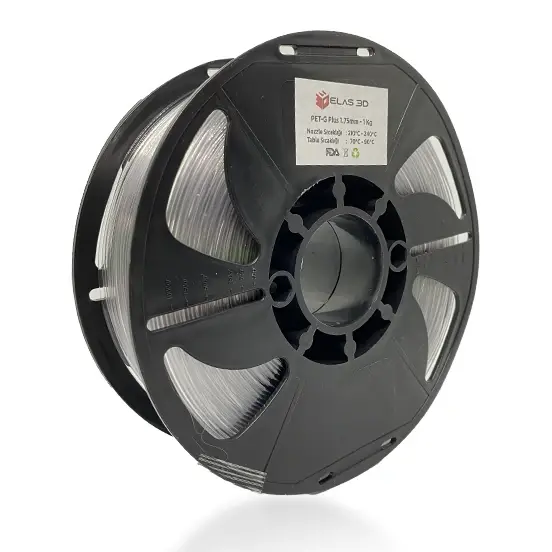 Elas 1.75mm Şeffaf PET-G Plus Filament 1Kg