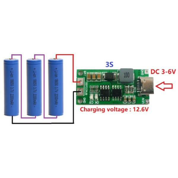 3S 12.6V 2A Li-ion & Lipo Pil Şarj Devresi