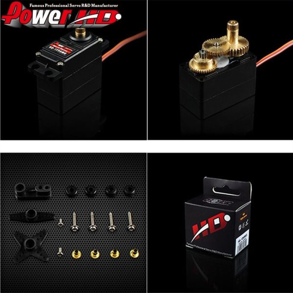 PowerHD Mini Bakır Dişli Analog Servo Motor HD-1250MG 3,5 Kg Tork