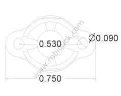 Pololu Ball Caster With 3/8'' Metal Ball (9.5 mm Metal Bilyalı Sarhoş Teker)