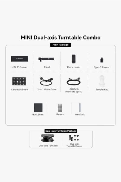 Revopoint MINI Dual-Axis Turntable Combo 3D Scanner