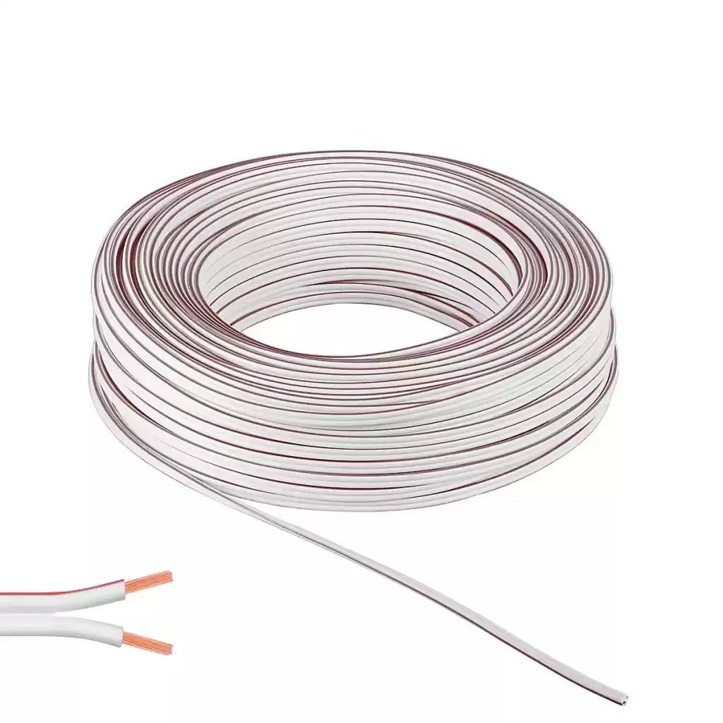 Hoparlör Kablosu 2x0.75 BEYAZ - 1 Metre