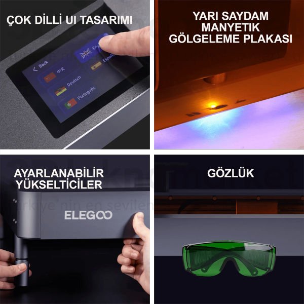 ELEGOO Phecda 10 Watt Lazer Gravür ve Kesici Paket 2