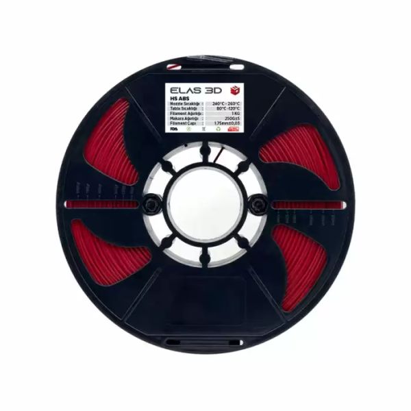 Elas 3D Kırmızı HS ABS 1.75mm 1kg