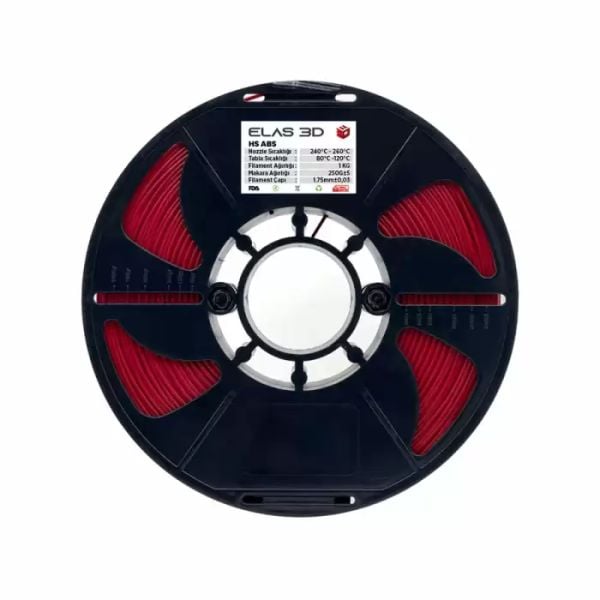 Elas 3D Kırmızı HS ABS 1.75mm 1kg