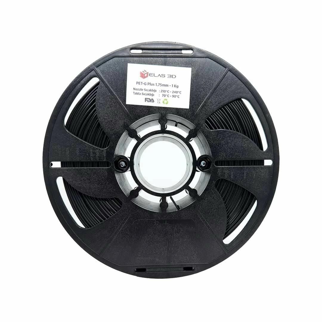 Elas Siyah PET-G Plus Filament 1Kg