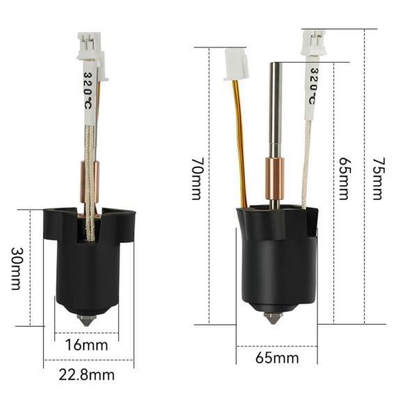 Creality K1C-K1 Max Uyumlu Unicorn Quick-Swap Full Hotend Kit