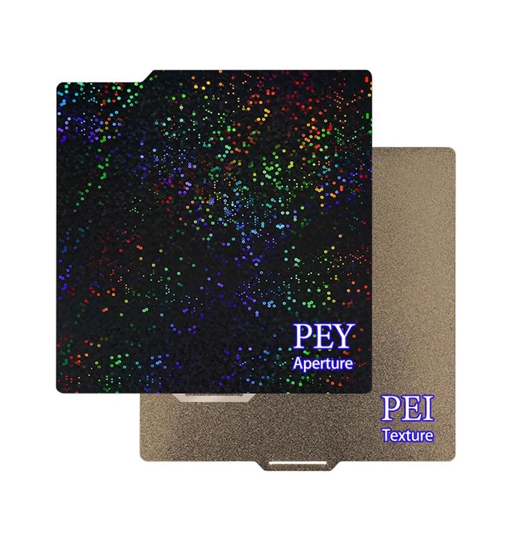 Bambu Lab X1 P1P A1 PEO PEI Tabla Çift Taraflı Aperture Pey-Pütürlü Pei Yay Çeliği Tabla-257x257mm