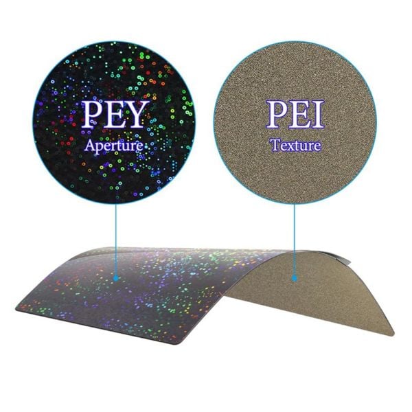 Bambu Lab X1 P1P A1 PEO PEI Tabla Çift Taraflı Aperture Pey-Pütürlü Pei Yay Çeliği Tabla-257x257mm