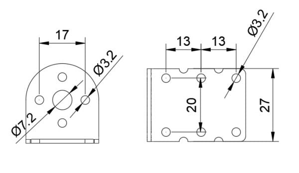 25mm Motor Tutucu Aparatı