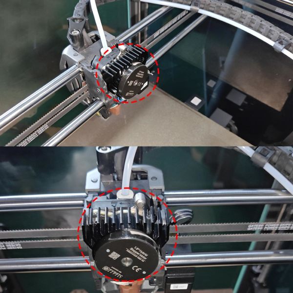 Creality K1C-K1-K1 Max Extruder Motor Üstü Alüminyum Soğutucu(Siyah)