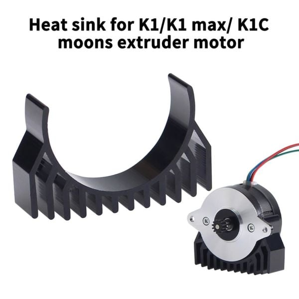 Creality K1C-K1-K1 Max Extruder Motor Üstü Alüminyum Soğutucu(Siyah)