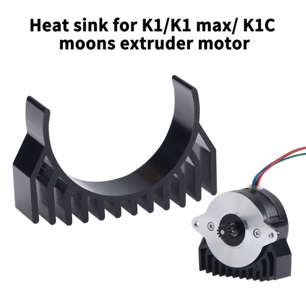 Creality K1C-K1-K1 Max Extruder Motor Üstü Alüminyum Soğutucu(Siyah)