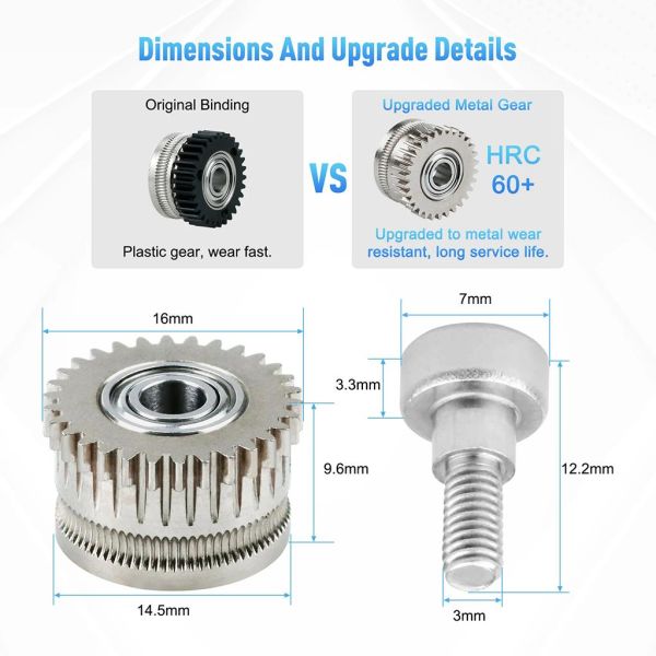 Creality K1-K1C-K1 Max-Ender V3-V3 Plus Extruder Dişlisi( Çelik)