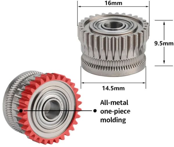 Creality K1-K1C-K1 Max-Ender V3-V3 Plus Extruder Dişlisi( Çelik)