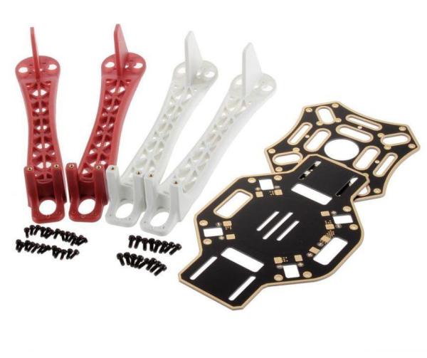 F450 Quadcopter Frame Gövdesi - Kırmızı & Beyaz