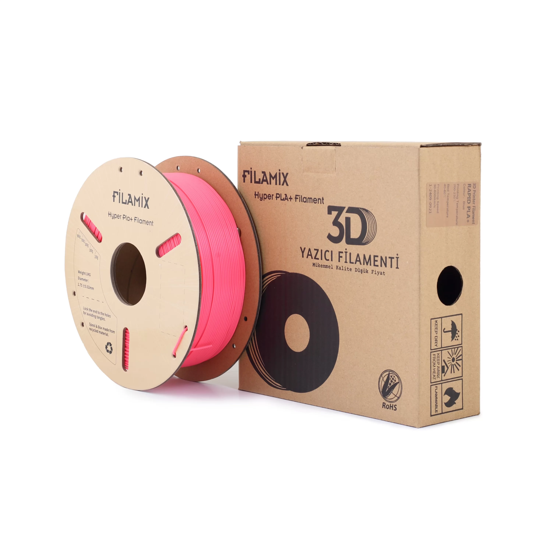 Filamix Hyper PLA+ Filament Pembe 1.75 mm 1 Kg