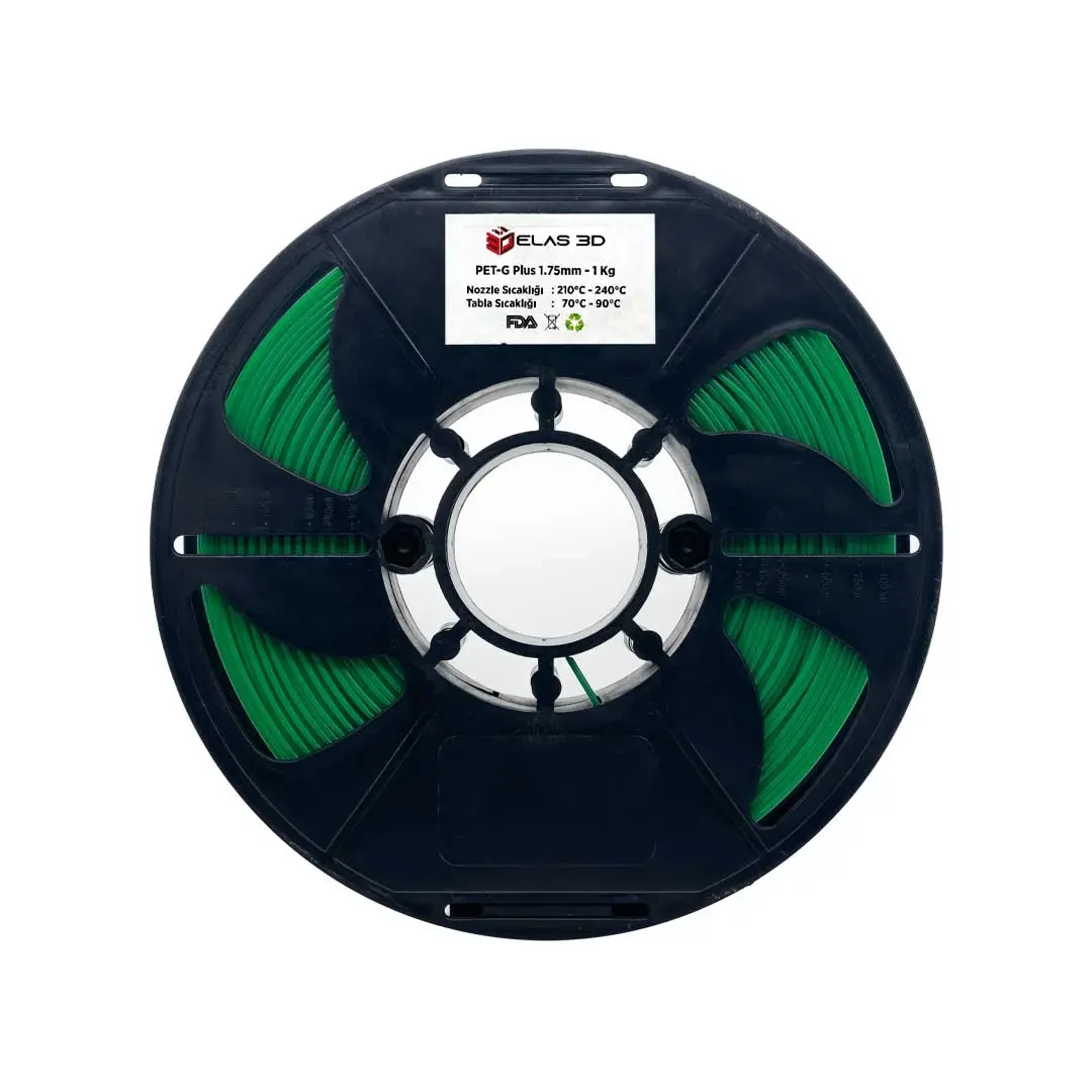 Elas 1.75mm Yeşil PET-G Plus Filament 1Kg