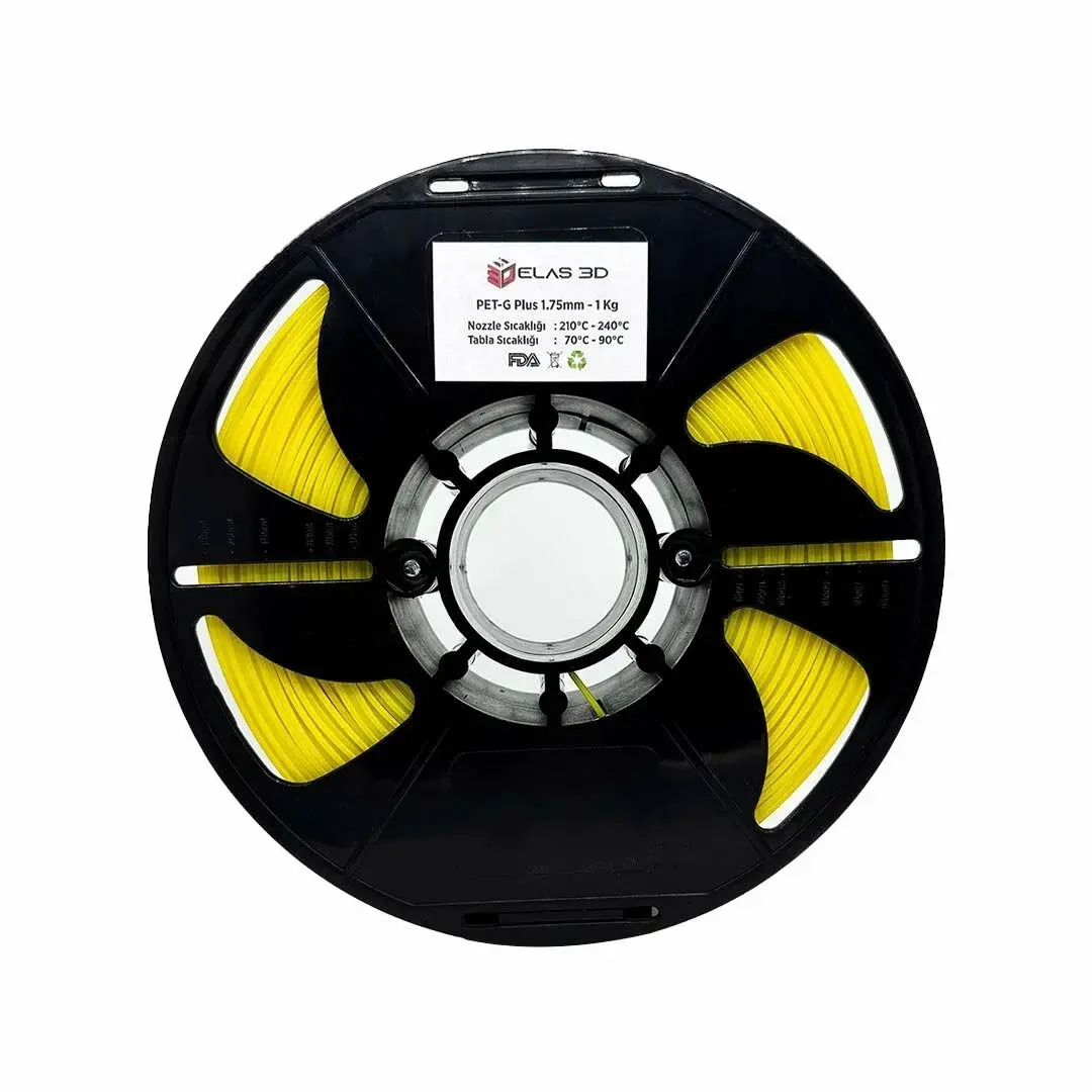 Elas 1.75mm Sarı PET-G Plus Filament 1kg