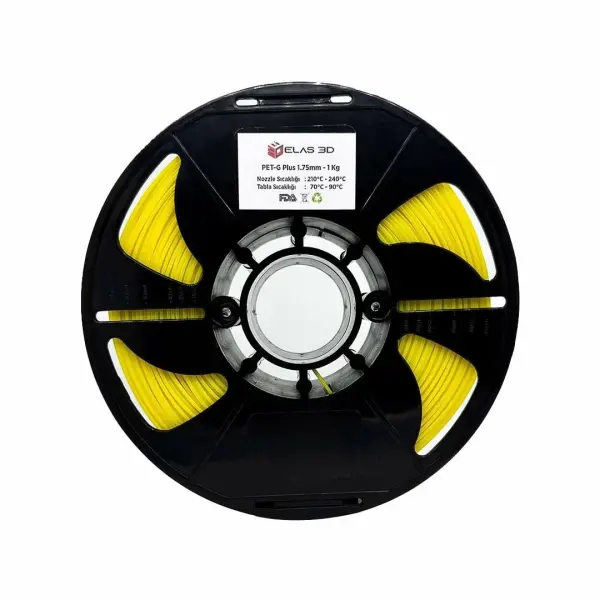 Elas 1.75mm Sarı PET-G Plus Filament 1kg