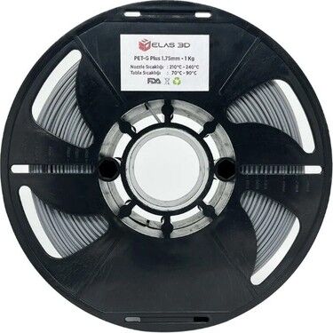 Elas 1.75mm Gri PET-G Plus Filament 1kg