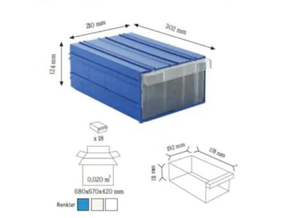 Plastik Çekmeceli Kutu 210302124