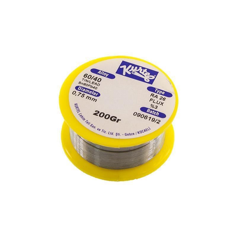 0.75 mm 200 Gr Lehim Teli (%60 Kalay / %40 Kurşun)