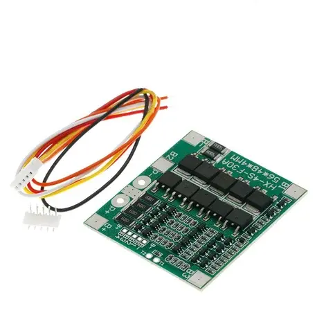 Kablolu Soketli 4S 30A BMS 14.8V 18650 Pil Modülü Lityum-LiPo Pil Şarj Koruma Modülü