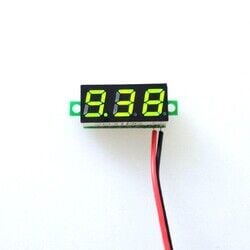 Dijital Mini 0.28'' 4.5-30V DC Yeşil Voltmetre