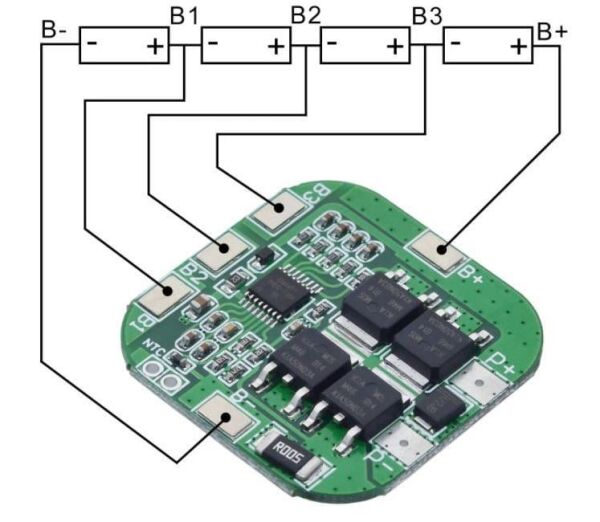 4S 20A BMS 14.8V 18650 Lityum LiPo Pil Şarj Koruma Modülü