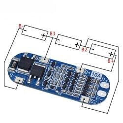 3S 10A BMS 18650 Lityum Pil Şarj Koruma Devresi - 12.6V