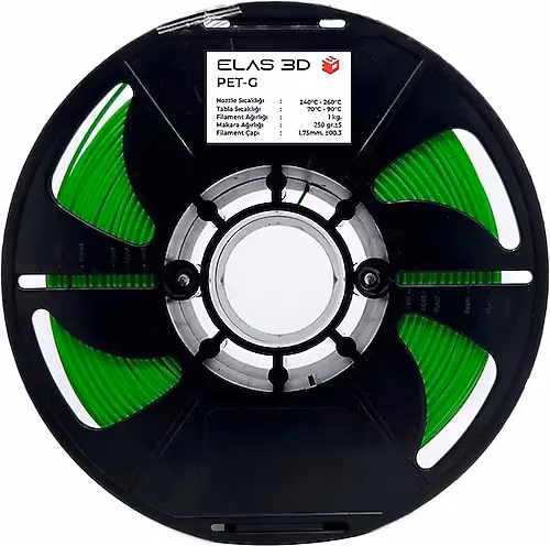 Elas 1.75mm Fıstık Yeşili PET-G Plus Filament 1Kg