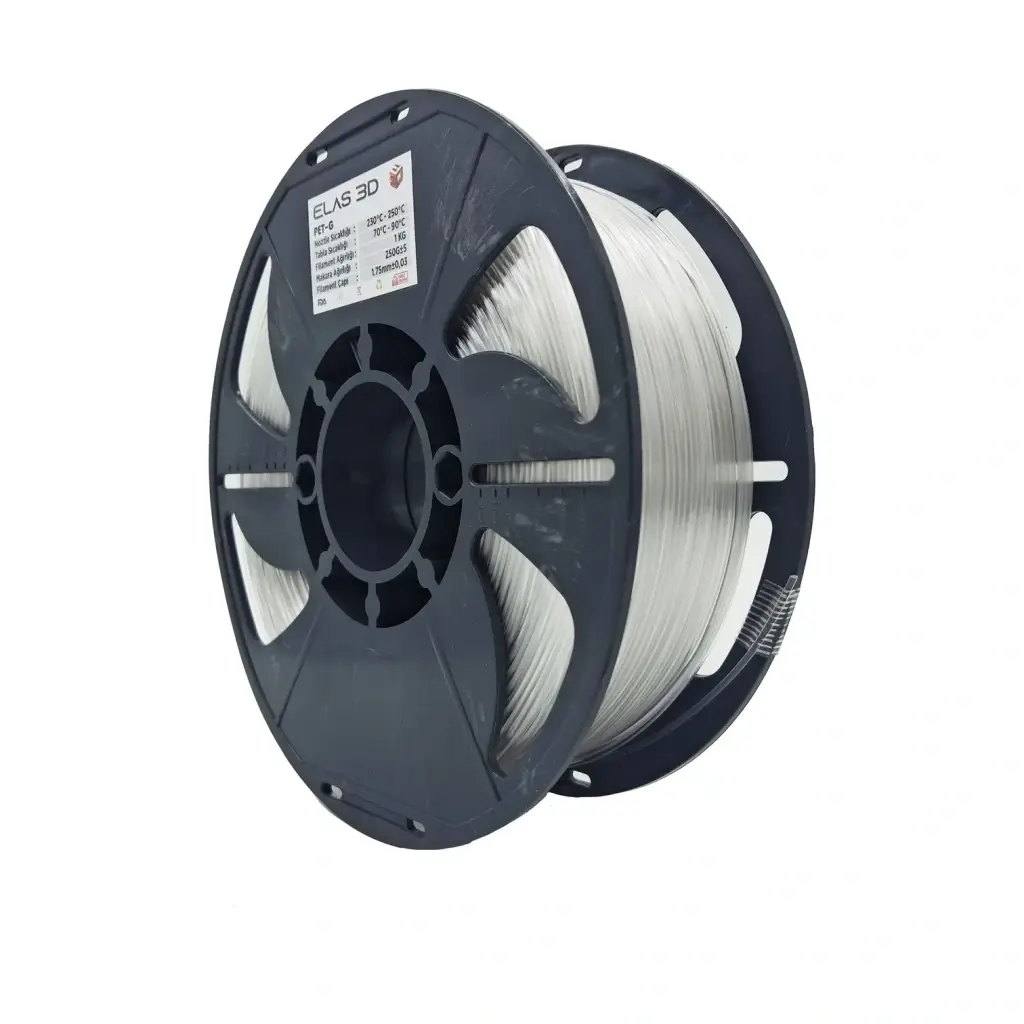 Elas 1.75mm Şeffaf PET-G Plus Filament 1Kg