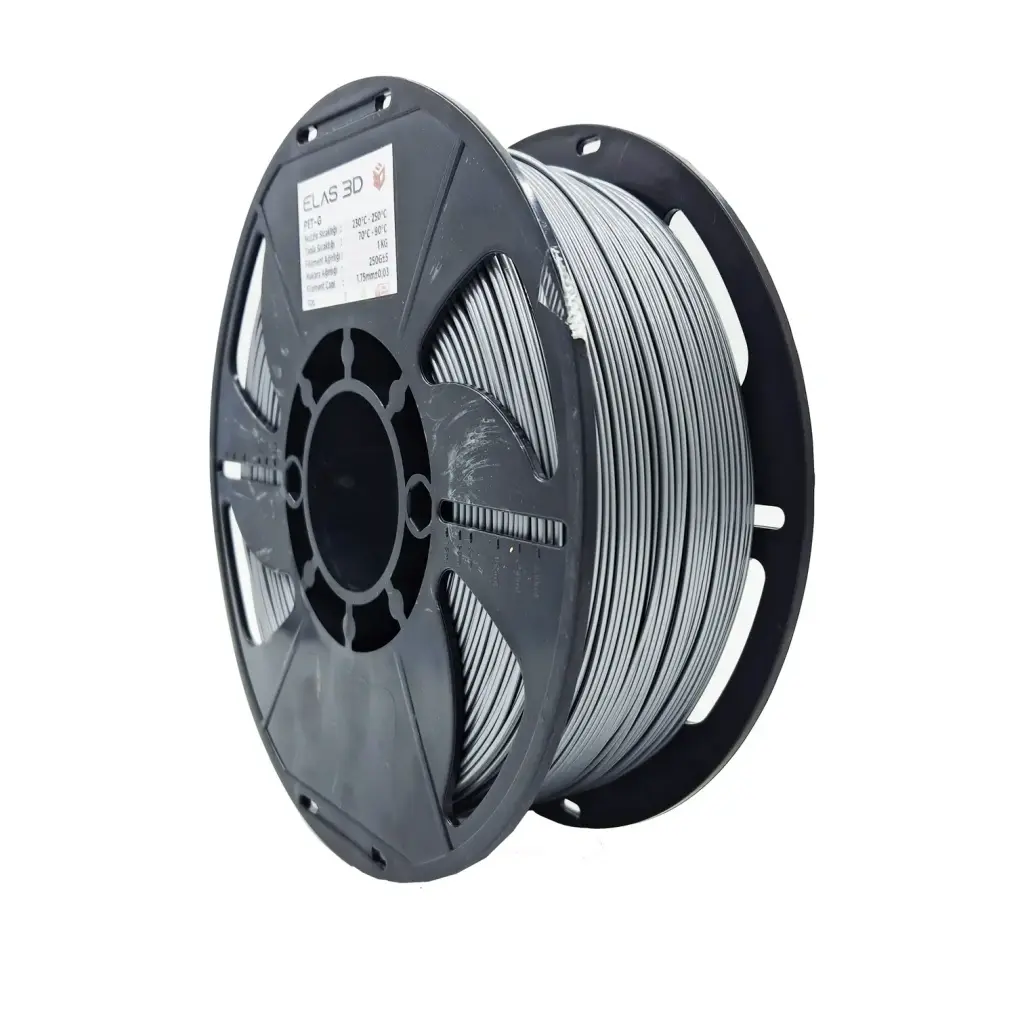 Elas 1.75mm Gümüş Gri  PET-G Plus Filament 1Kg