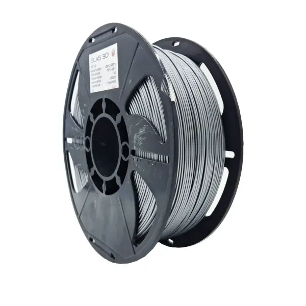 Elas 1.75mm Gümüş Gri  PET-G Plus Filament 1Kg