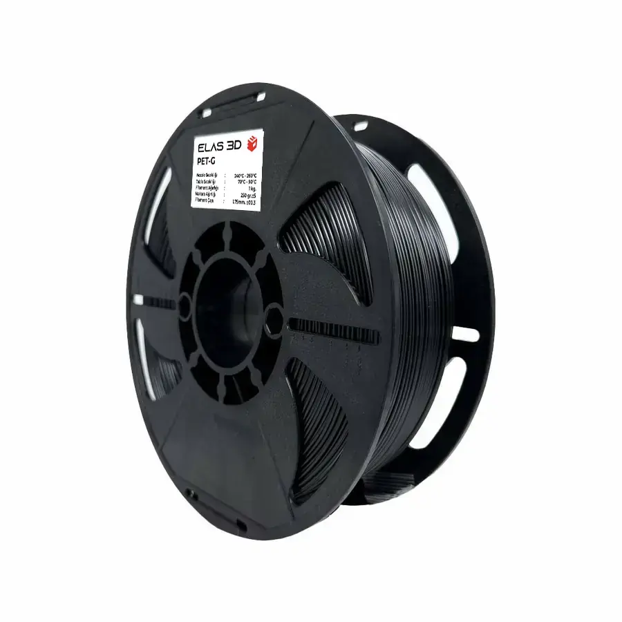 Elas 1.75mm Siyah  PET-G Plus Filament 1Kg