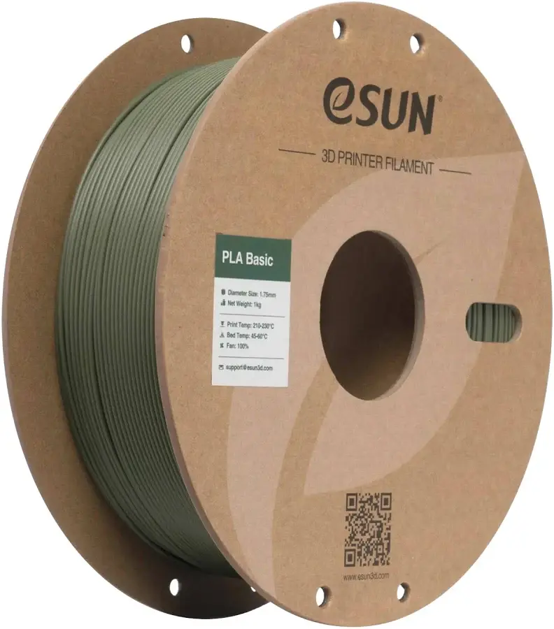 ESUN 1.75 mm PLA+ Filament - Olive Green
